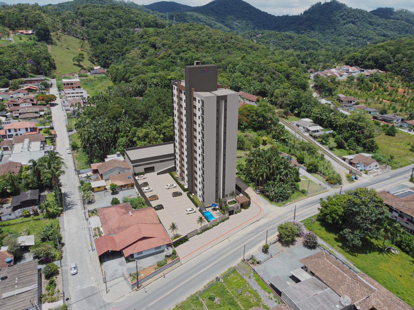 Apartamento mobiliado com lazer completo, piscina, academia e vista para montanha